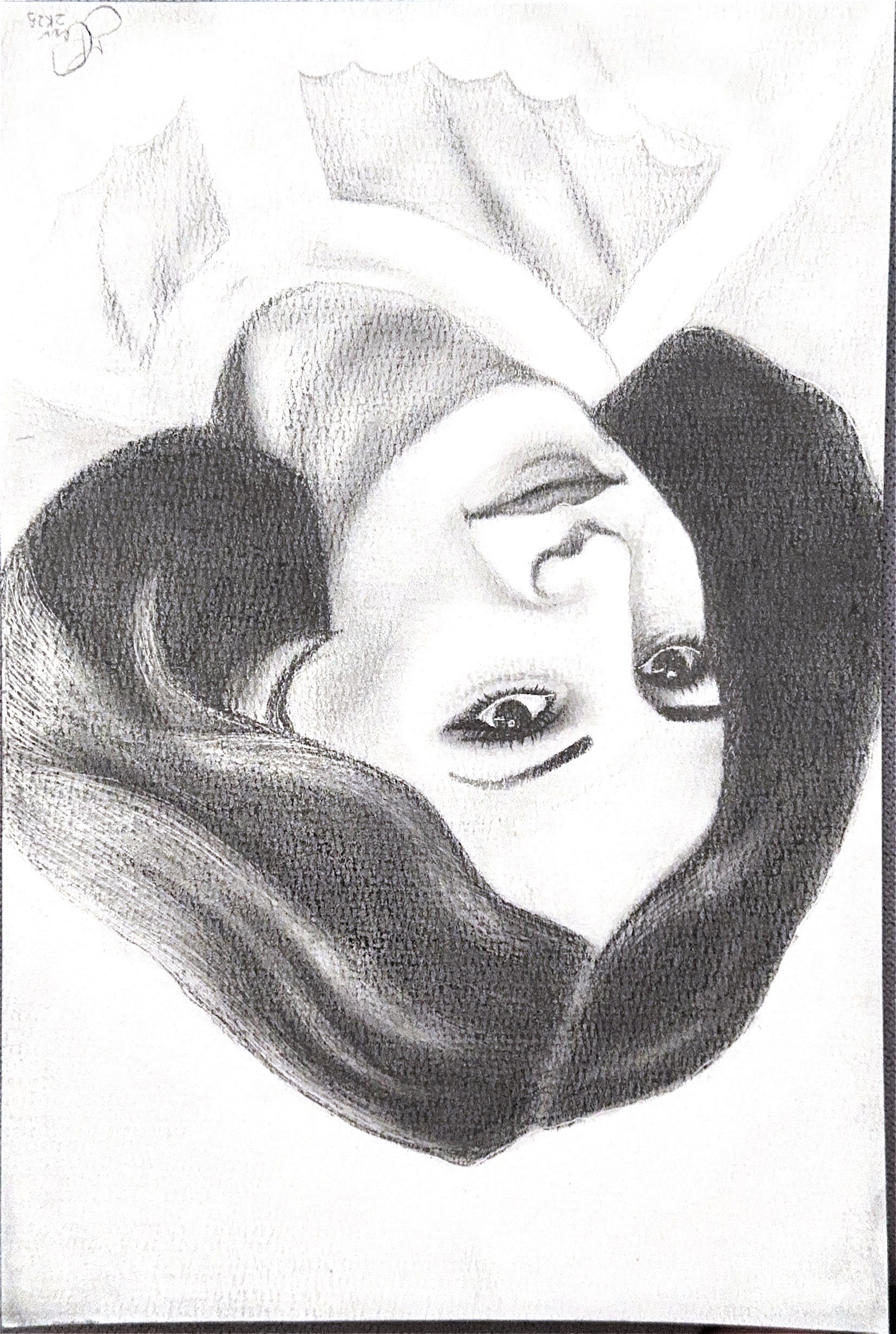 Portret kobiety w ołówku